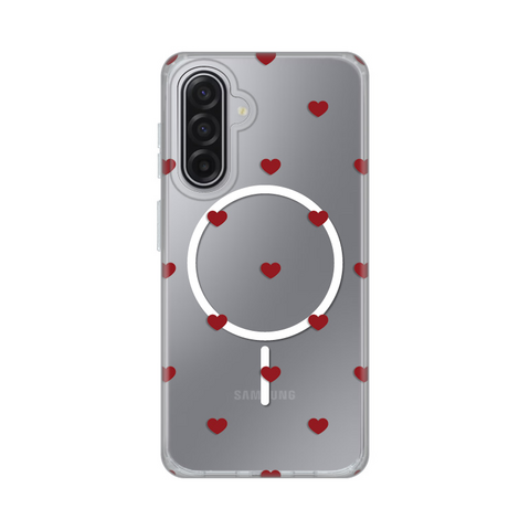 Zastitna futrola print Magsafe - Samsung A175 Galaxy A17 Red Hearts.