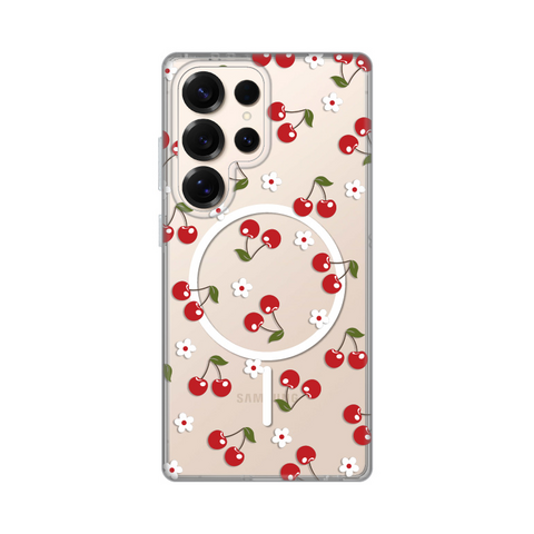 Zastitna futrola print Magsafe - Samsung S938 Galaxy S25 Ultra Cute Cherries.