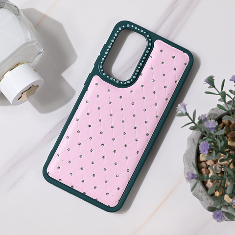 Zastitna futrola Bling - Samsung A566 Galaxy A56 5G zeleno roze.