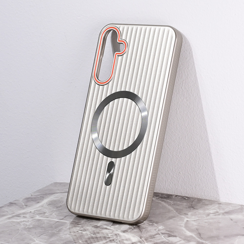 Zastitna futrola Magsafe Stripe - Samsung A556 Galaxy A55 5G siva.