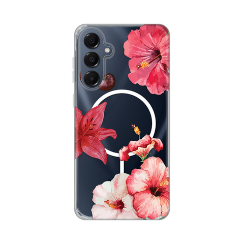 Zastitna futrola print Magsafe - Samsung A165F Galaxy A16 Hibiscus.