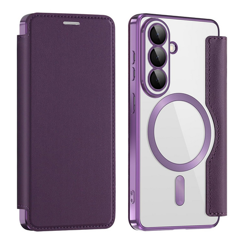 Zastitna futrola Magsafe Lux bi fold (na preklop) - Samsung A576 Galaxy A57 ljubicasta.