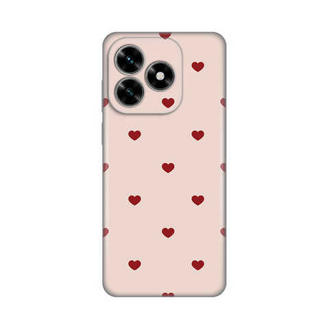 PRINT silikonska futrola - Huawei Honor X5c Plus Beige Hearts.