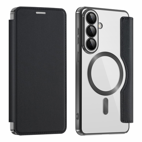 Zastitna futrola Magsafe Lux bi fold (na preklop) - Samsung S946 Galaxy S26 Plus crna.