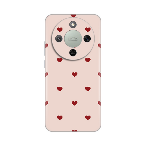 PRINT silikonska futrola - Huawei Honor Magic 8 Lite Beige Hearts.