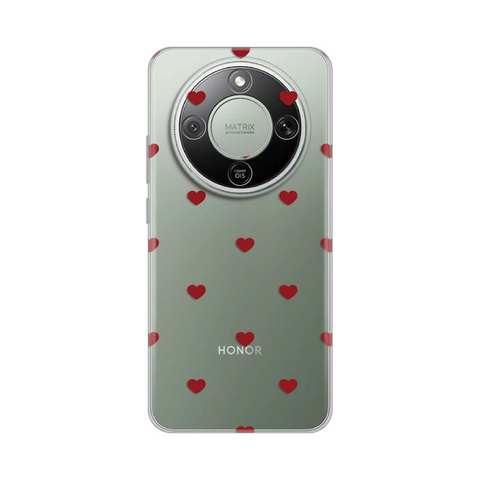 PRINT silikonska futrola - Huawei Honor Magic 8 Lite Red Hearts.