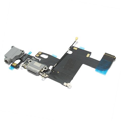 Flet kabl - Iphone 6G sa konektorom punjenja i Slusalica (handsfree) crni (MS).