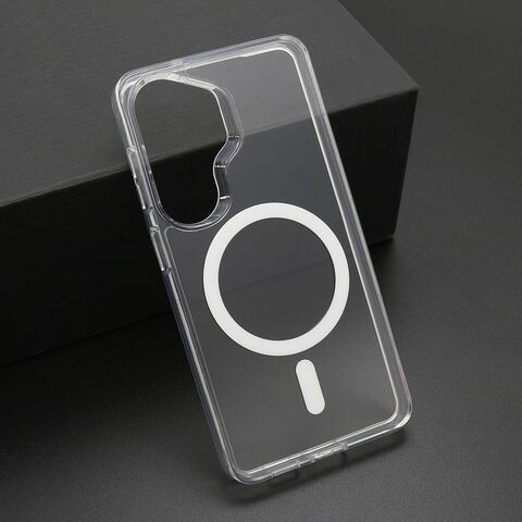 Zastitna futrola COLOR okvir MagSafe - Samsung S941 Galaxy S26 5G srebrna (providna) (MS).