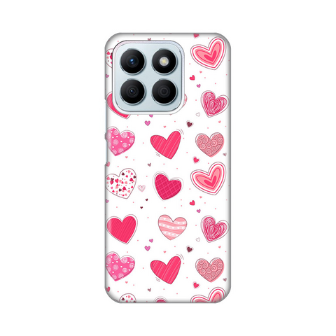 PRINT silikonska futrola skin (ultra tanka) - Huawei Honor X8b Pink Hearts.