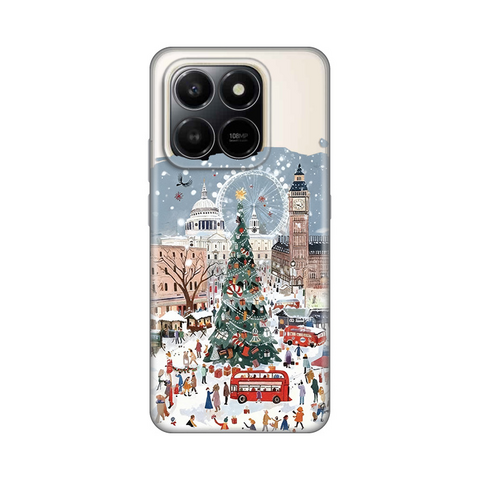 PRINT silikonska futrola skin (ultra tanka) - Honor X7d 4G/400 Smart 5G Christmas Town.