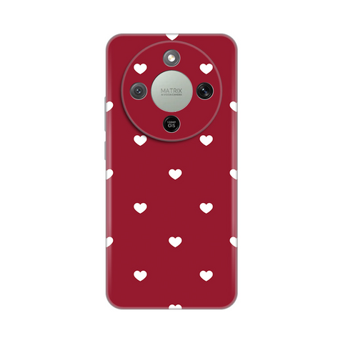 PRINT silikonska futrola skin (ultra tanka) - Huawei Honor Magic 8 Lite Burgundy Hearts.