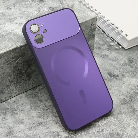 Zastitna futrola COLOR METAL MagSafe - iPhone 11 (6.1) ljubicasta (small camera) (MS).