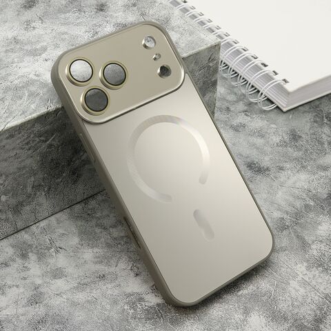 Zastitna futrola COLOR METAL Magsafe - iPhone 17 Pro Max (6.9) siva (small camera) (MS).
