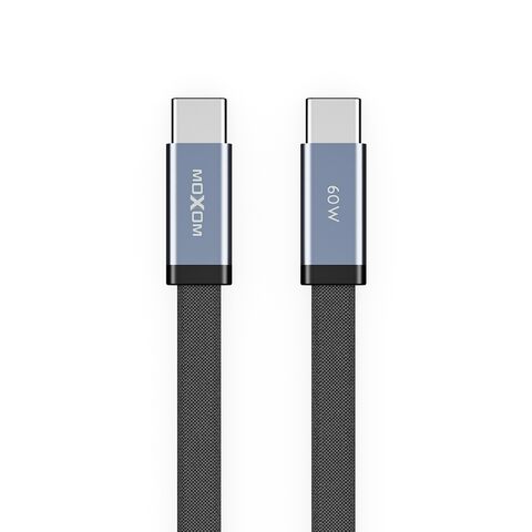 USB data kabl MOXOM MX-CB372 pleteni Fast 60W 3A Type-C na Type-C 1m beli (MS).