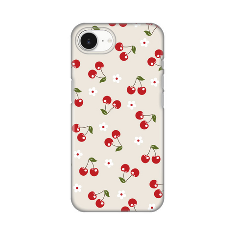 PRINT silikonska futrola - iPhone 16e/17e 6.1 Cherry and Flowers.
