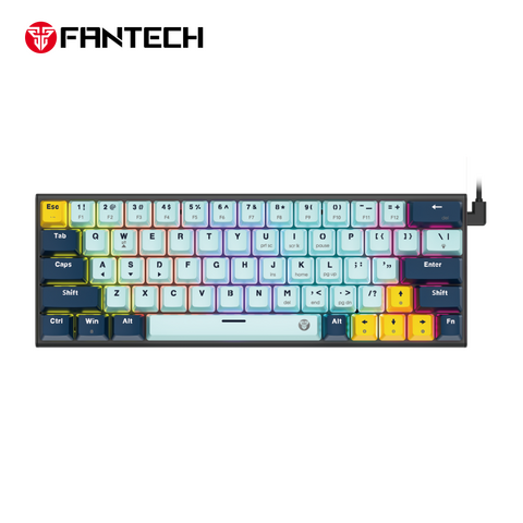 Tastatura Mehanicka Gaming Fantech MK874V2 RGB Atom 63 Mizu SkyBlue (rosie switch).