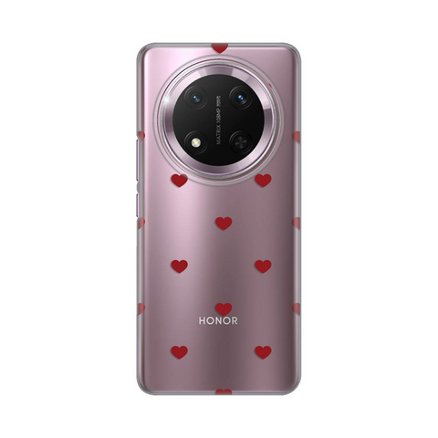 PRINT silikonska futrola - Huawei Honor Magic 7 lite Red Hearts.