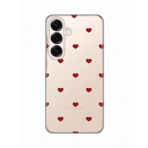 PRINT silikonska futrola - Samsung S931 Galaxy S25 Red Hearts.