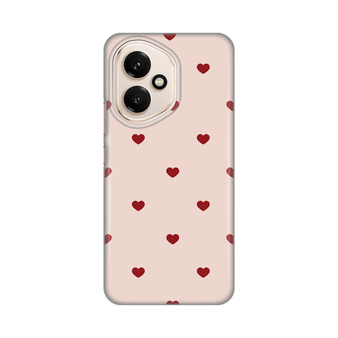PRINT silikonska futrola - Huawei Honor 400 Beige Hearts.