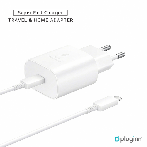 Kucni Punjac Pluginn AJ-25 KP-614C PD Fast 25W - Samsung sa PD Type C kablom CE beli.