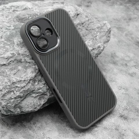 Zastitna futrola CARBON MagSafe - iphone 16 (6.1) siva (small camera) (MS).