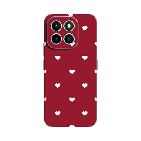 PRINT silikonska futrola skin (ultra tanka) - Huawei Honor X6c Burgundy Hearts.