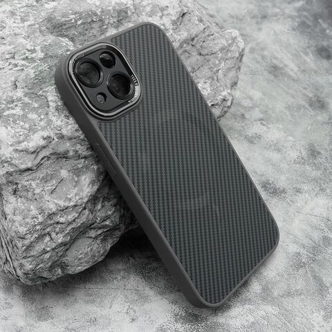 Zastitna futrola CARBON MagSafe - iPhone 13 (6.1) siva (small camera) (MS).