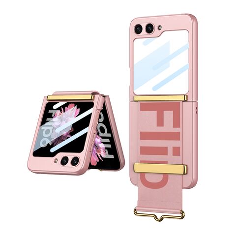 Zastitna futrola STRAP CASE - Samsung F741B/F761B Galaxy Z Flip 6 5G/Z Flip 7 FE 5G roze (GKK case) (MS).