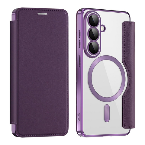 Zastitna futrola Magsafe Lux bi fold (na preklop) - Samsung S941 Galaxy S26 ljubicasta.