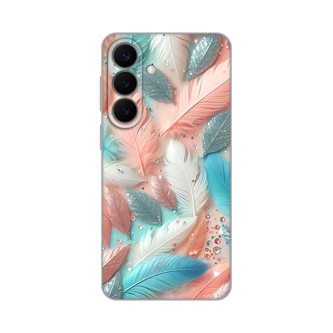 PRINT silikonska futrola - Samsung S946 Galaxy S26 Plus Pastel Feathers.
