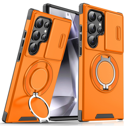 Zastitna futrola CamShield Ring stand - Samsung S938 Galaxy S25 Ultra narandzasta.