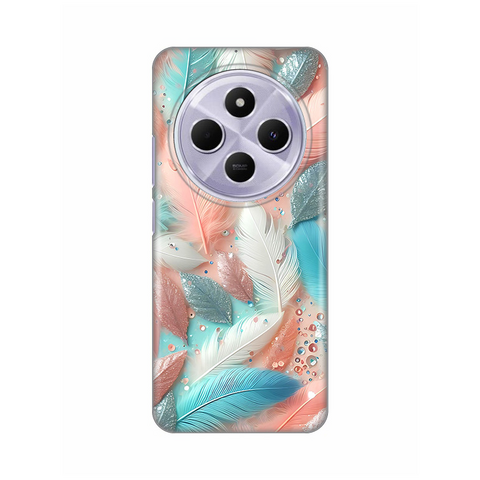PRINT silikonska futrola - Xiaomi Redmi 14C/Redmi A4 Pastel Feathers.