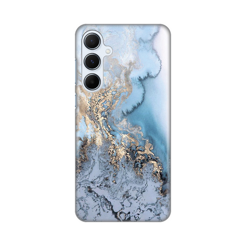 PRINT silikonska futrola - Samsung A556 Galaxy A55 5G Blue Gold Marble.