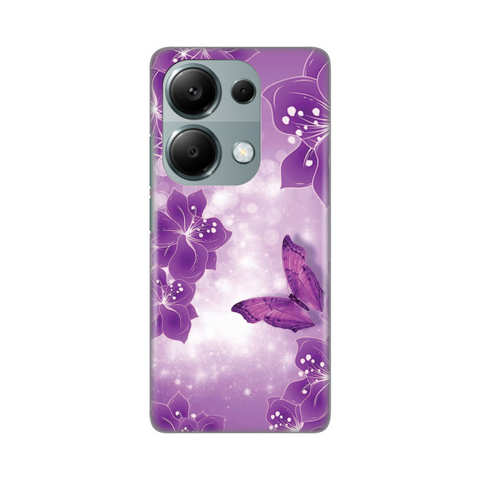 PRINT silikonska futrola - Xiaomi Redmi Note 13 Pro 4G Butterfly And Flowers.
