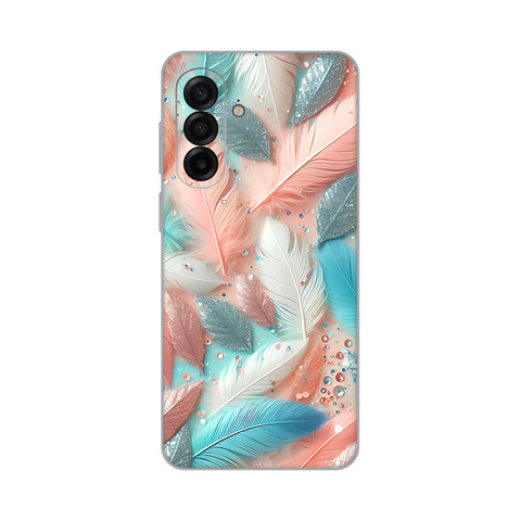 PRINT silikonska futrola - Samsung A175 Galaxy A17 Pastel Feathers.
