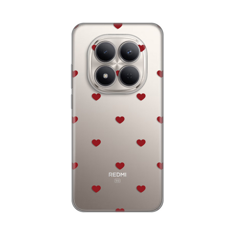 PRINT silikonska futrola - Xiaomi Redmi Note 15 Pro 5G Red Hearts.