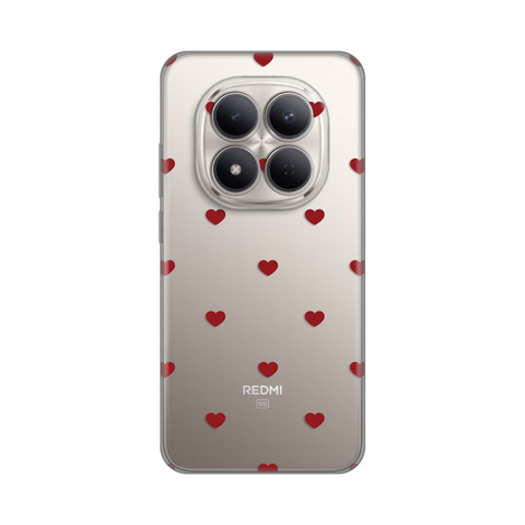 PRINT silikonska futrola - Xiaomi Redmi Note 15 Pro Plus 5G Red Hearts.