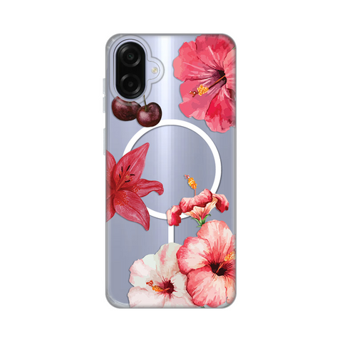Zastitna futrola print Magsafe - Samsung A075F Galaxy A07 Hibiscus.