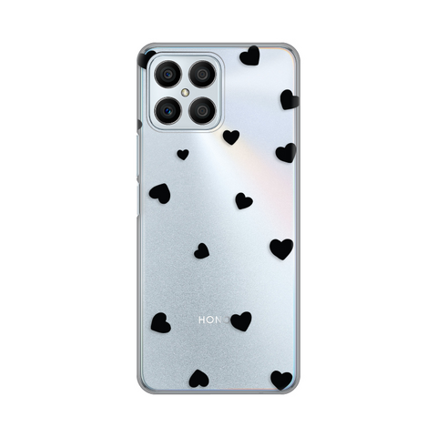 PRINT silikonska futrola skin (ultra tanka) - Huawei Honor X8 Hearts.
