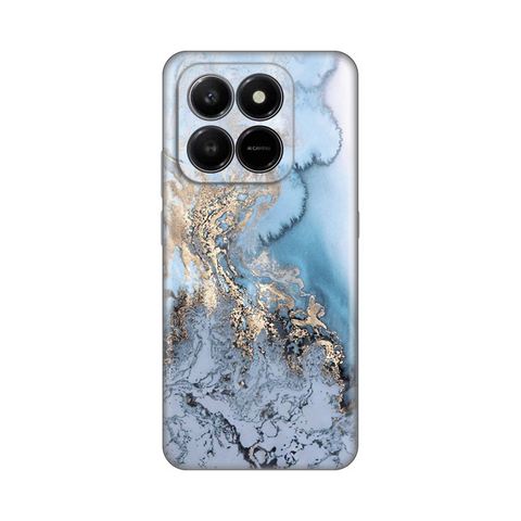 PRINT silikonska futrola - Honor X7d 4G/400 Smart 5G Blue Gold Marble.