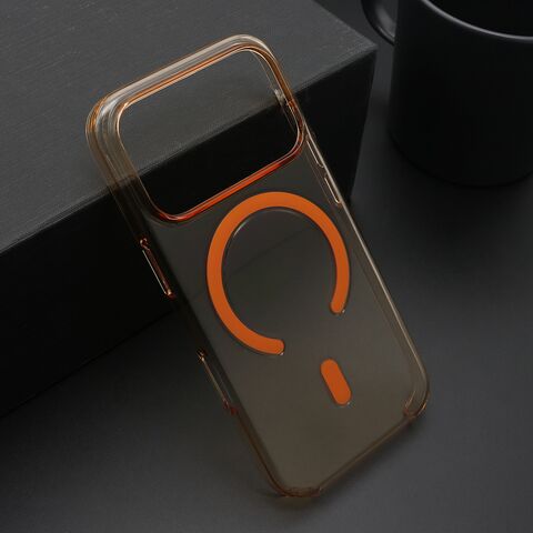 Zastitna futrola AMBER providna MagSafe - iPhone 17 Pro narandzasta (MS).