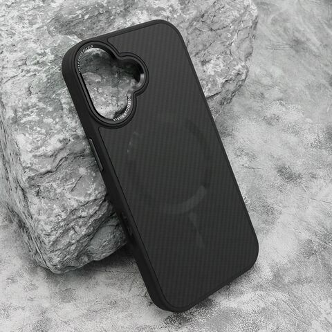 Zastitna futrola CARBON MagSafe - iPhone 17 crna (big camera) (MS).