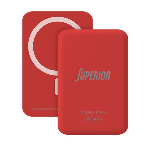 Back Up baterija (univerzalna) MagSafe Superior 15W 5000 mAh crveni (MS).