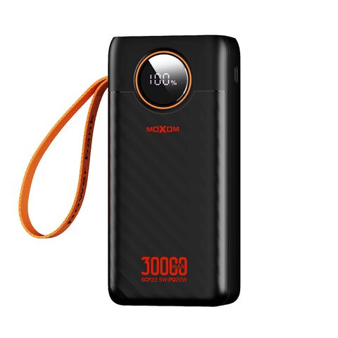 Back Up baterija (univerzalna) Moxom MX-PB167 fast 20W PD +22.5W 30000mAh crni (MS).
