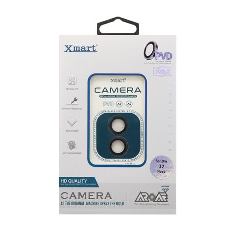 Folija za zastitu kamere X-MART PVD camera film - iPhone 17 crna (MS).
