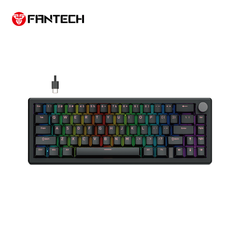 Tastatura Mehanicka Gaming Fantech MK614 Atom x66 Retro crna (ice apricot switch).