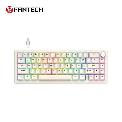 Tastatura Mehanicka Gaming Fantech MK614 Atom x66 Retro bez (ice apricot switch).