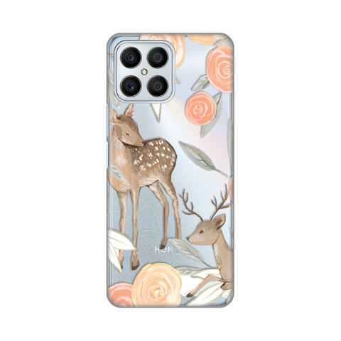 PRINT silikonska futrola skin (ultra tanka) - Huawei Honor X8 Flower Deer.