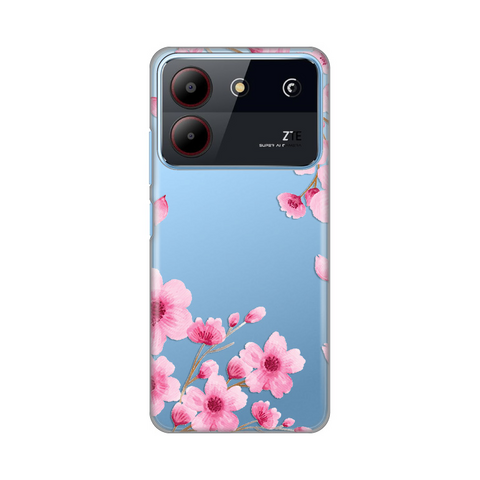 PRINT silikonska futrola skin (ultra tanka) - ZTE Blade A54 Rose Flowers.