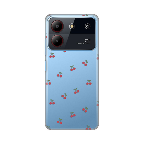 PRINT silikonska futrola skin (ultra tanka) - ZTE Blade A54 Little Cherry.